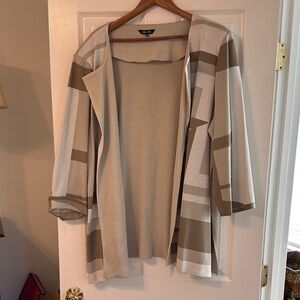 Misook Beige and Tan Women's Jacket.
